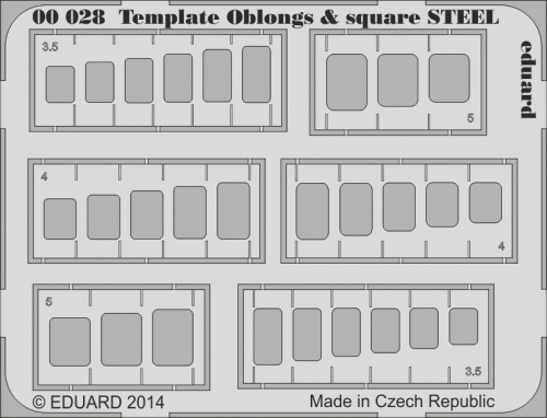 Go to product EDUARD 00028 - Template oblongs & square Steel