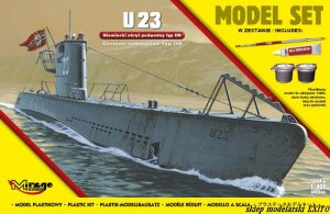 MIRAGE 840066 - 1:400 U23 German submarine type IIB - Model Set