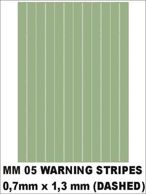 Go to product MONTEX MM05 - Warning stripes (dashed) 0,7x1,3mm