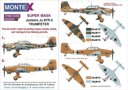 Go to product MONTEX K32235 - 1:32 Junkers Ju 87R-2