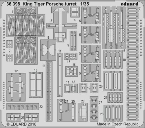 Go to product EDUARD 36398 - 1:35 King Tiger Porsche turret