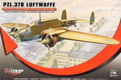 Go to product MIRAGE 481312 - 1:48 PZL-37B Łoś Luftwaffe (wersja niemiecka Okęcie 1940)