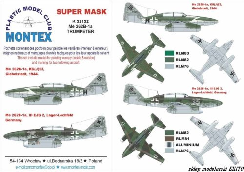 Go to product MONTEX K32132 - 1:32 Me-262 B