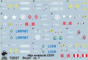 TORO MODEL 72D27 - 1:72 Light tank Stuart in Polish service v.1