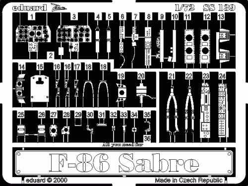 Go to product EDUARD SS139 - 1:72 F-86