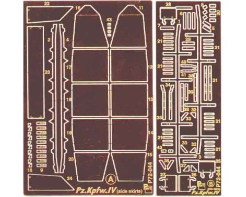 Go to product PART P72044 - 1:72 Pz.Kpfw. IV side skirts