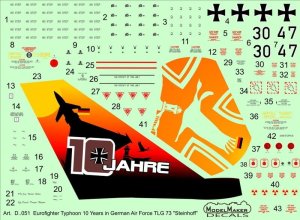 MODELMAKER D32051 - 1:32 Eurofighter Typhoon 10 Years in German Air Force TLG 73 Steinhoff