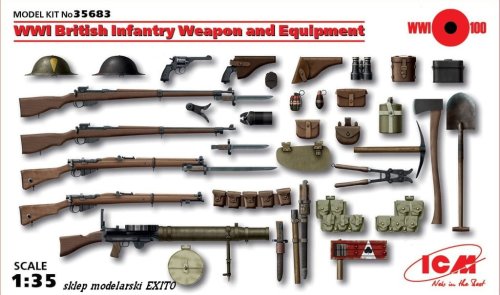 Go to product ICM 35683 - 1:35 WWI British Infantry Weapon and Equipment