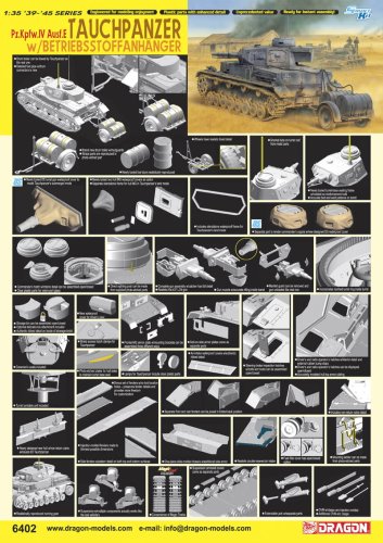 Go to product DRAGON 6402 - 1:35 Pz.Kpfw.IV Ausf.E Tauchpanzer w /Betriebsstoffanhanger