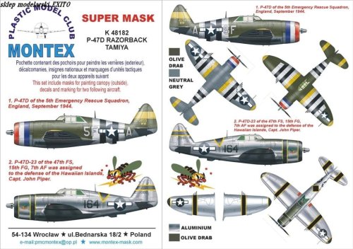 Go to product MONTEX K48182 - 1:48 P-47 D Razorback