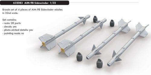 Go to product EDUARD 632083 - 1:32 AIM-9B Sidewinder