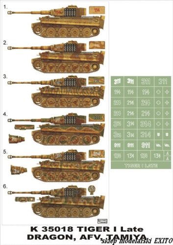 Go to product MONTEX K35018 - 1:35 Pz.Kpfw.VI Tiger I Late