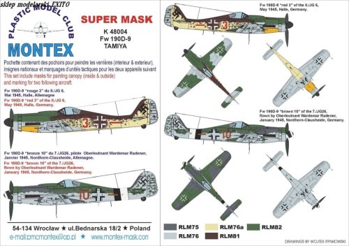 Go to product MONTEX K48004 - 1:48 Fw-190 D9