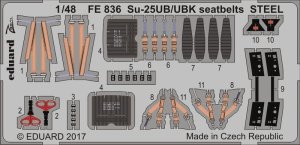 EDUARD FE836 - 1:48 Su-25UB/UBK seatbelts - Steel