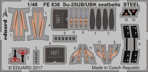 Go to product EDUARD FE836 - 1:48 Su-25UB/UBK seatbelts - Steel