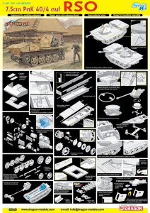 DRAGON 6640 - 1:35 7.5cm Pak 40/4 auf RSO