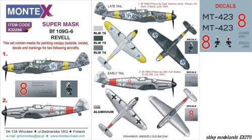 Go to product MONTEX K32266 - 1:32 Messerschmitt Bf 109G-6