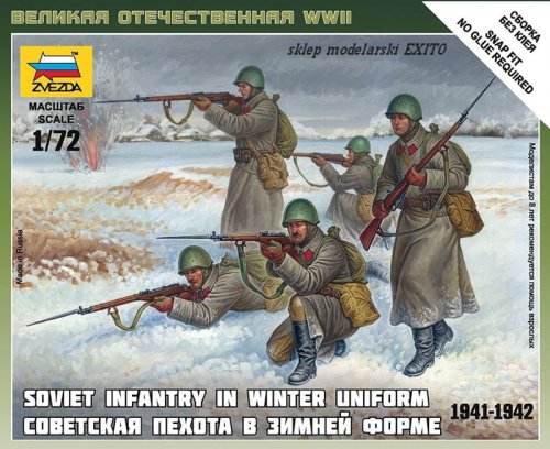 Go to product ZVEZDA 6197 - 1:72 Soviet Infantry in winter uniform 1941-42