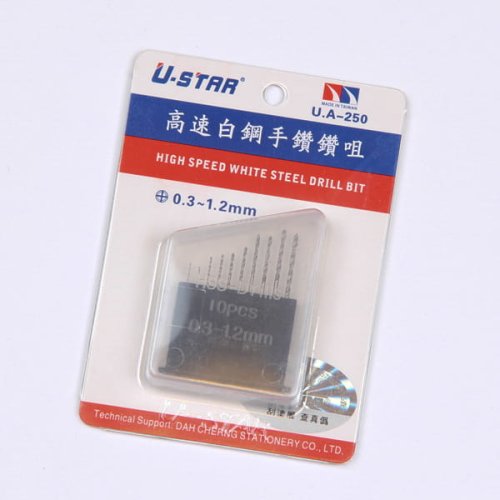 Go to product U-STAR UA90250 - Drill Bit Set 0,3-1,2mm 10pcs.