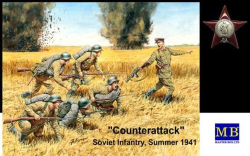 Go to product MASTER BOX 3563 - 1:35 Counterattack . Soviet Infantry, Summer 1941