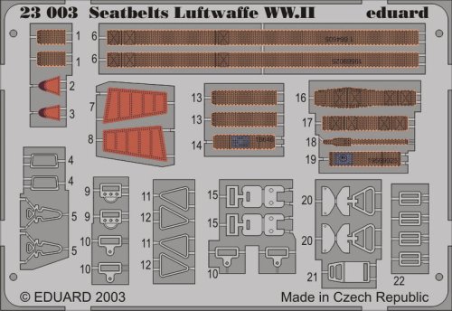 Go to product EDUARD 23003 - 1:24 Seatbelts Luftwaffe WWII