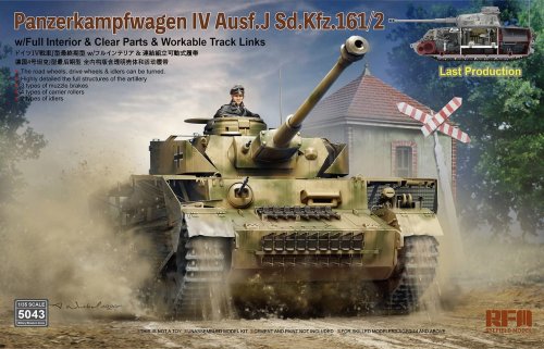Go to product RYE FIELD MODEL 5043 - 1:35 Panzerkampfwagen IV Ausf.J Sd.Kfz.161/2 w/ Full Interior