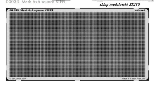 Go to product EDUARD 00033 - Mesh 6x6 square Steel