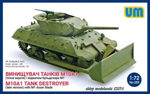 UNIMODELS 229 - 1:72 M10A1 Tank destroyer (late version) with M1 dozer blade