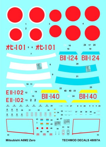 Go to product TECHMOD 48097 - 1:48 Mitsubishi A6M2 Zero