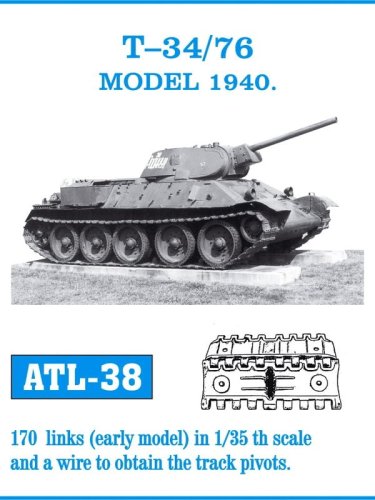 Go to product Friulmodel ATL-038 - 1:35 T-34/76 Model 1940 metal tracks