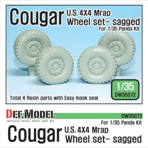 DEF MODEL DW35072 - 1:35 Cougar 4X4 MRAP Sagged Wheel set