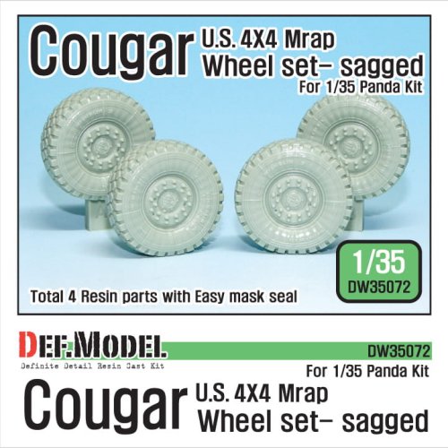 Go to product DEF MODEL DW35072 - 1:35 Cougar 4X4 MRAP Sagged Wheel set