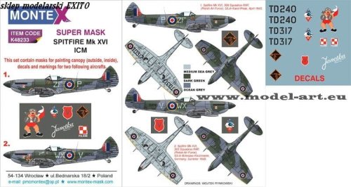 Go to product MONTEX K48233 - 1:48 Spitfire Mk XVI