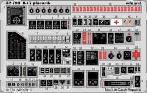 EDUARD 32790 - 1:32 B-17 placards