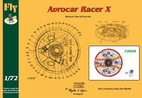 Go to product FLY 72026 - 1:72 Avrocar Racer X CMR