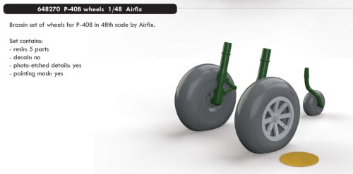 Go to product EDUARD 648270 - 1:48 P-40B wheels