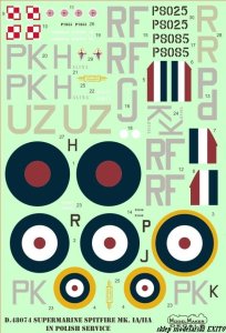 MODELMAKER D48074 - 1:48 Spitfire Mk. I/II in Polish service