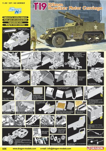 Go to product DRAGON 6496 - 1:35 T19 105mm Howitzer Motor Carriage