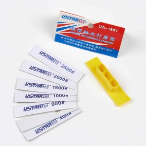 U-STAR UA91601 - Mini sand paper set with holder 8 in 1