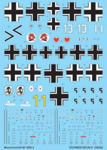 TECHMOD 32026 - 1:32 Messerschmitt Bf-109 E-3 w/masks