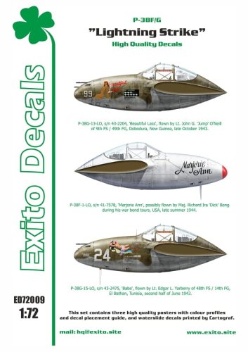 Go to product EXITO DECALS ED72009 - 1:72 Lightning Strike