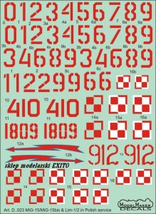 MODELMAKER D72023 - 1:72 MiG-15/15bis & Lim-1/2 in Polish service