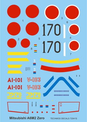 Go to product TECHMOD 72041 - 1:72 Mitsubishi A6M2 Zero