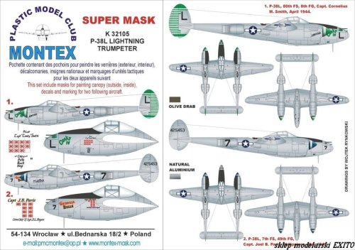 Go to product MONTEX K32105 - 1:32 P-38 L