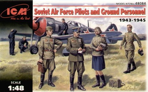 Go to product ICM 48084 - 1:48 Soviet Air Foce Pilots and Ground Personnel (1943-1945)