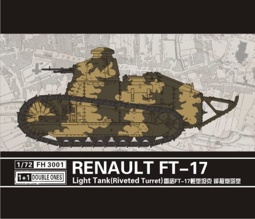 Go to product FLYHAWK 3001 - 1:72 Renualt FT-17 Light Tank (Riveted turret) 1+1