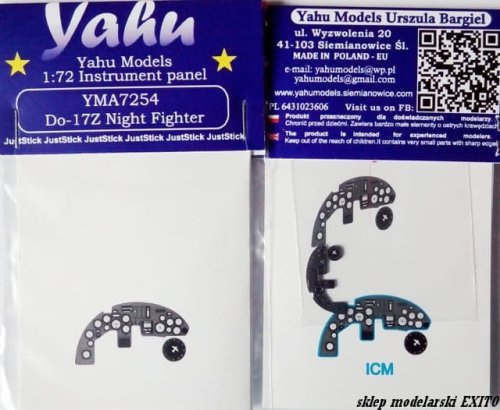 Go to product YAHU YMA7254 - 1:72 Dornier Do-17Z Night Fighter - Instrument Panel