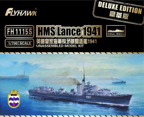 Go to product FLYHAWK 1115S - 1:700 HMS Lance 1941 Deluxe Edition