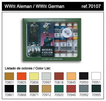 Go to product VALLEJO Model Color Set 70107 - WW II German