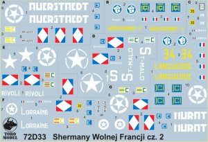 TORO MODEL 72D33 - 1:72 Shermany Wolnej Francji cz.2